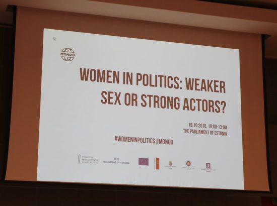 Väliskomisjoni ja MTÜ Mondo koostööseminar “Naised poliitikas: nõrgem sugu või tugevad mõjutajad?”
